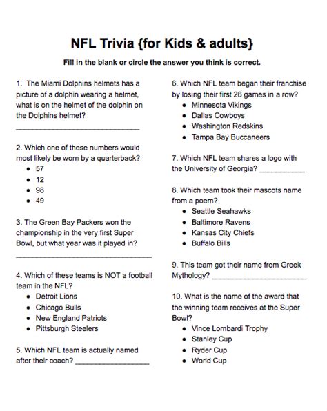 Over 140 trivia questions and answers about easy nfl mixture in our nfl mixture category. Greek Mythology Trivia Questions And Answers For Kids ...