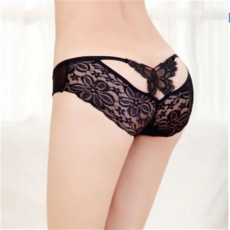Women S Sexy Lace Flowers Low Rise Butterfly Panties Briefs Lingerie