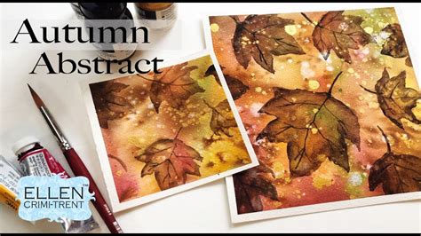 Abstract Autumn Painting Watercolor Tutorial Youtube