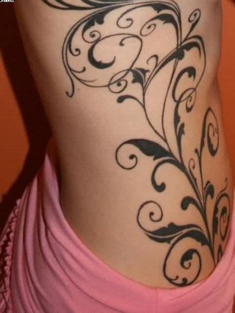 Long Thin Vine Floral Colored Leg Tattoo Tatuering