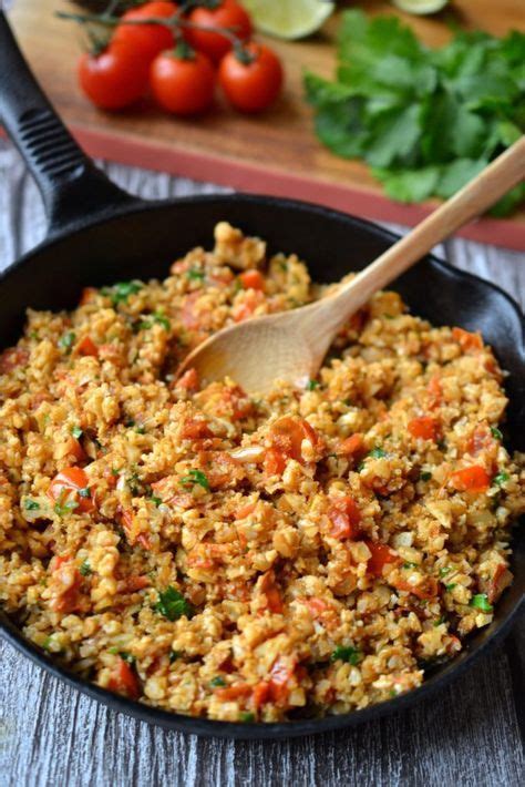 This cauliflower spanish rice is full of flavor and super easy to make! Mexican Cauliflower Rice - Paleo, Whole30, Vegan | Healthy ...