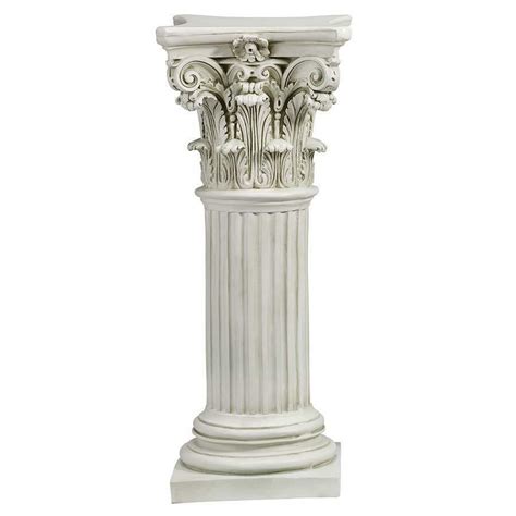Large Roman Corinthian Column Pillar Garden Stone Finish Pedestal Ebay