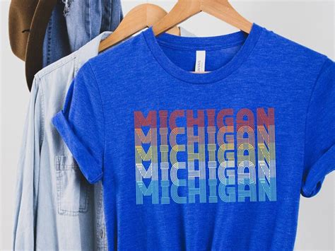 Retro Michigan Tshirt Michigan Shirt Michigan Made T Shirt Etsy