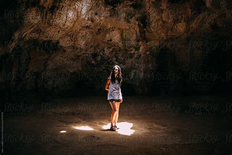 Pretty Girl In Cave By Stocksy Contributor Luke Mallory Leasure Stocksy