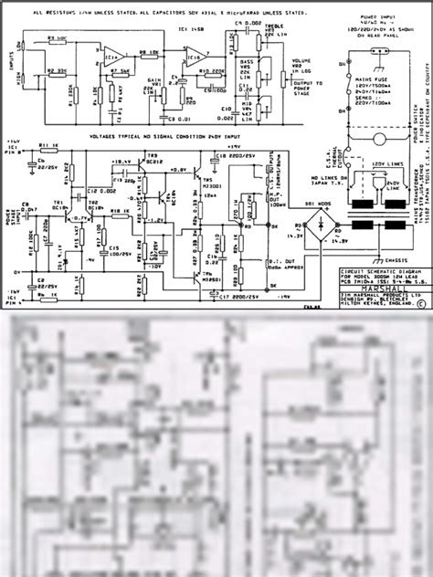 Marshall Lead 12 3005 12w Amp Schematic Diagram