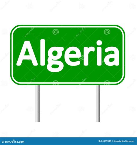 Algeria Road Sign Stock Illustration Illustration Of Algeria 80167848
