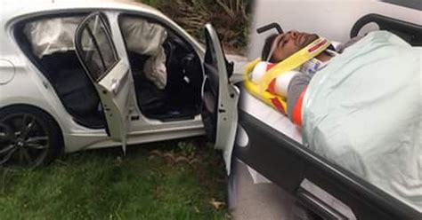 Man Hospitalised After Bmw Smashes Into House While He Watches Tv