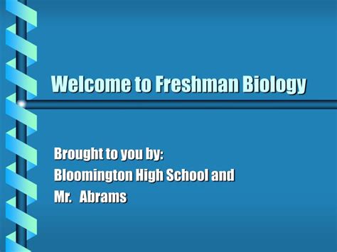 Ppt Welcome To Freshman Biology Powerpoint Presentation Free