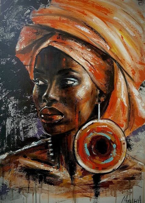 African Woman Painting African Art Paintings Black Art Painting