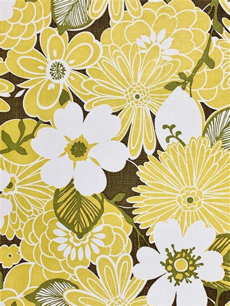 Vintage Wallpapers Online Shop Yellow Floral Wallpaper