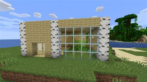 Como Hacer Una Casa De Madera De Abedul En Minecraft Youtube