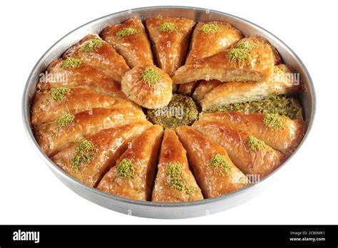 Traditional Dessert Turkish Baklava Walnut Pistachio Turkish Style