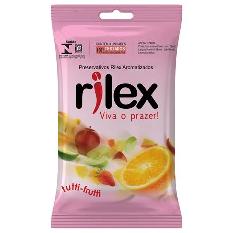 Preservativo Tutti Frutti 03 Unidades Rilex Gall Sex Shop