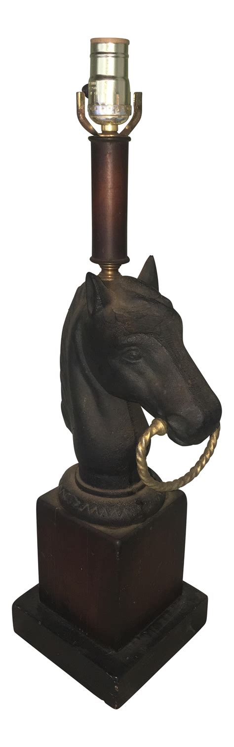 Cast Iron Horse Head Antique Lamp on Chairish.com | Antique lamps, Horse head, Antiques