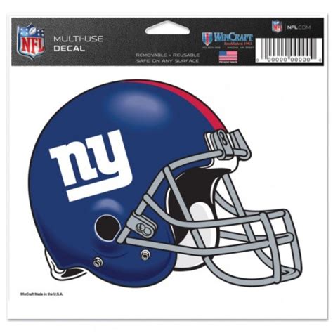 New York Giants Helmet 5x6 Ultra Decal At Sticker Shoppe