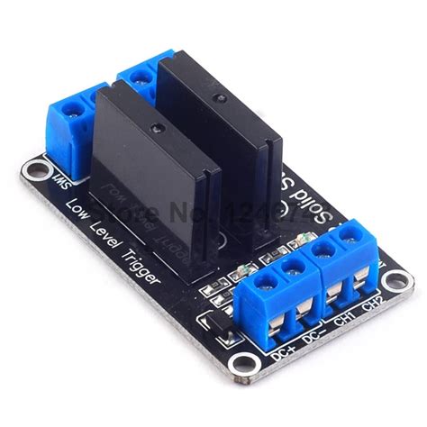 1pcs 2 Channel 5v Dc Relay Module Solid State Low Level Avr Dsp For