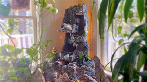 Diy Waterfall Made From Styrofoam And Concrete Indoor Zen Garden Youtube