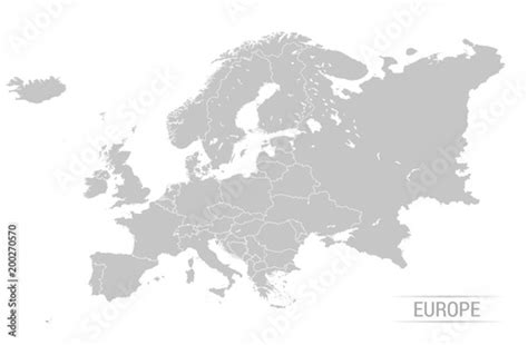 Grey Europe Map Vector Illustrations Kaufen Sie Diese Vektorgrafik