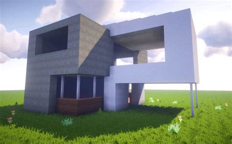 Minecraft How To Build A Simple Modern House Best House Tutorial