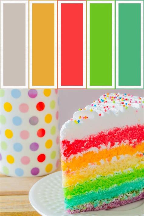 Birthday Cake Color Paletee Colorful Cakes Color Palette Color