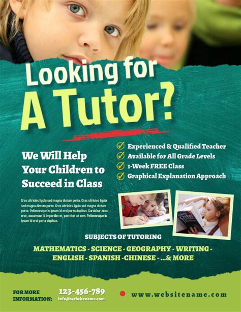 Private Tutoring Flyer Template Postermywall