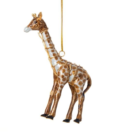 Giraffe Articulated Cloisonne Metal Christmas Tree Ornament Animal
