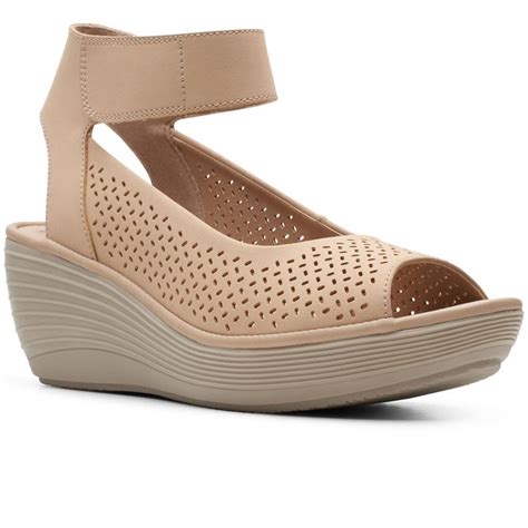 Clarks Reedly Jump Womens Peep Toe Wedges Women From Charles Clinkard UK