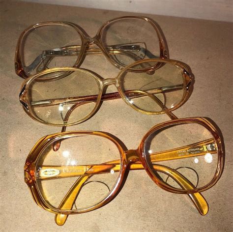 Retro 70s 80s Vintage Plastic Ladies Eyeglass Frames Dior Etc Amber Tortoise Ebay 70s