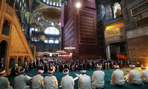 hagia sophia holds  prayer  mosque reconversion gulftoday
