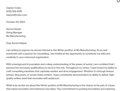 12 Writer Cover Letter Examples With In Depth Guidance
