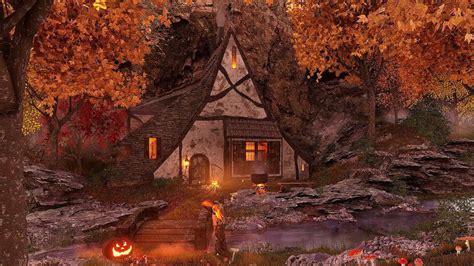 Witchs House In The Autumn Forest Ambience Nature Sounds For