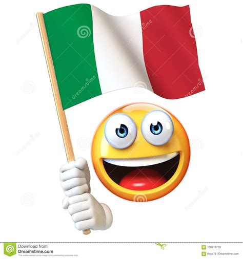 Download #italianemoji on the apple appstore. Emoji Holding Italian Flag, Emoticon Waving National Flag ...