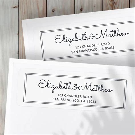 Simple Cursive Script Return Address Label Zazzle