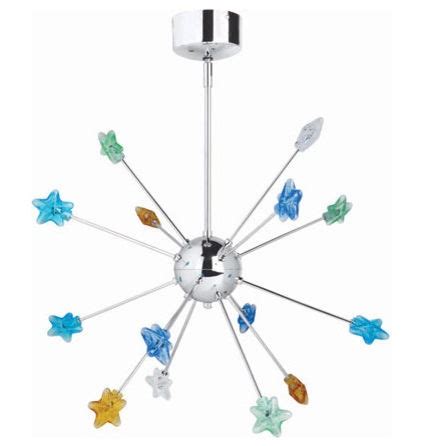 Steel construction is built to last. An atom and a shooting star light fixture | Ceiling ...