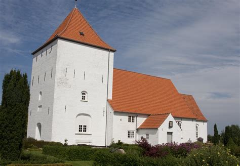 In Denmark There Are A Lot Of White Rendered Churches With Red Roofs