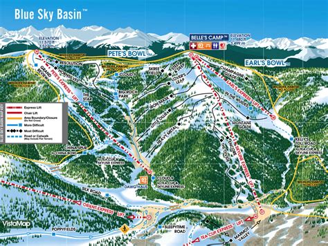 Vail Mountain Trail Map Colorado Ski Resort Maps