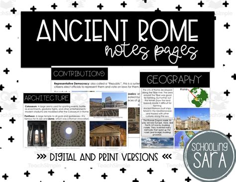 Ancient Rome Social Studies Notes Aligned To 3rd Grade Va Sols By