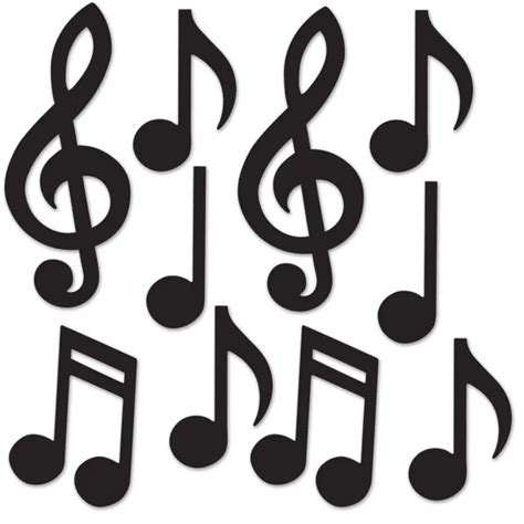 Music Note Shape Paper Cutouts Music Party Decorations Music Craft