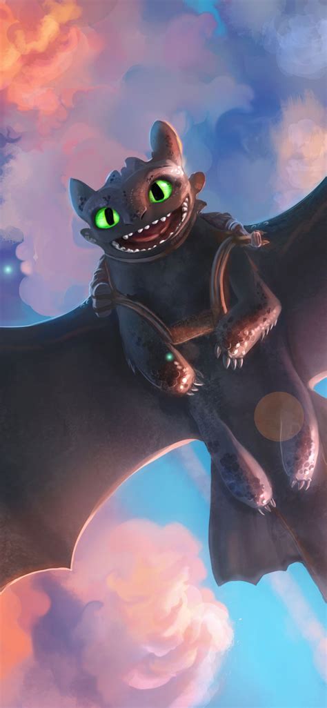 Toothless Night Fury Dragon How To Train Your Dragon 1125x2436