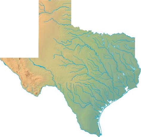 Texas Relief Map Tx Relief Map