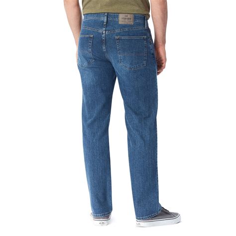 Wrangler Authentics Men S Big And Tall Regular Fit Comfort Flex Waist Jean Blue Ocean 58x32 On