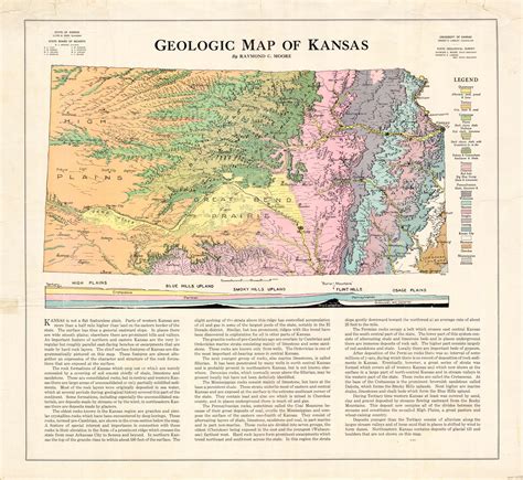 Geologic Map Of Kansas Art Source International