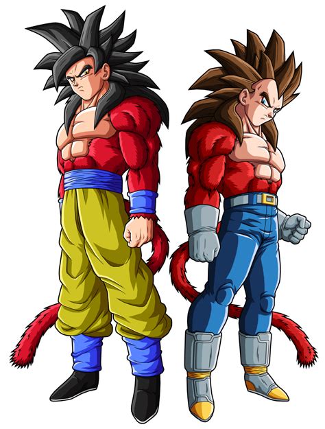 Imagen Goku Ssj4 And Vegeta Ssj4 By Drozdoo D4gxx28png Dragon Ball
