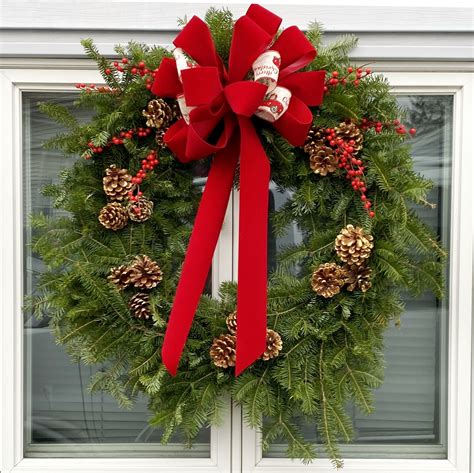 Custom 18 Christmas Wreath In Peabody Ma Evans Flowers