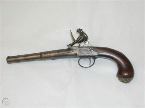 English Flintlock Screw Barrel Pistol 1403353