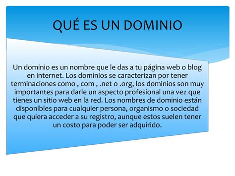 Ppt Que Son Dominios Powerpoint Presentation Free Download Id848800