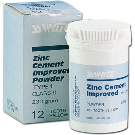 Ss White Zinc Cement Improved Powder No12 230g Each Cements And