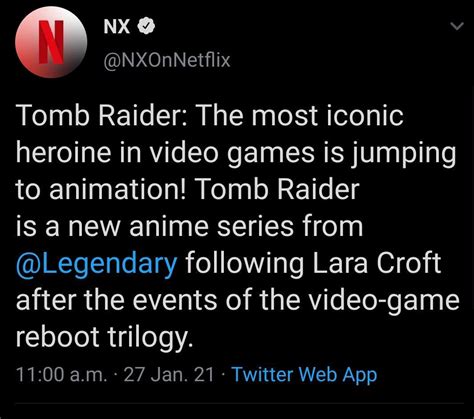 New Tombraider Animated Show Following The Events Of Shadow Of The Tomb Raider On Netflix
