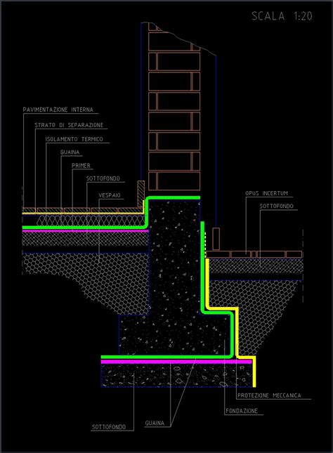 Foundation Foundation Wall Dwg Detail For Autocad • Designs Cad