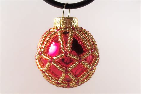 Beaded Christmas Ornament Pattern 3 Net Beading Tutorial In Pdf On Luulla